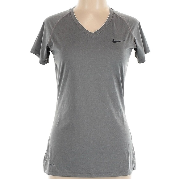 Nike Gray Pro Fitted Short Sleeve Tee - Picture 1 of 3